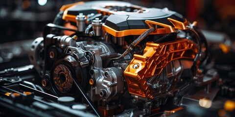 Fototapeta premium close up of engine