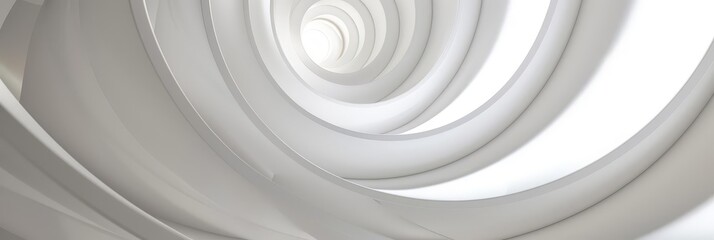 Obraz premium A white abstract circle background, suitable for business presentations with copy space