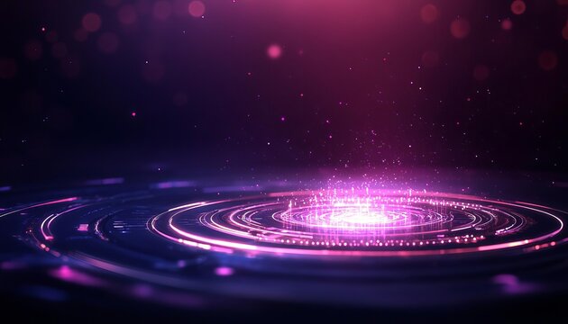 Abstract purple light effects on a dark background
