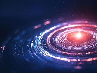 Obraz premium Abstract light swirl, vibrant colors on dark background