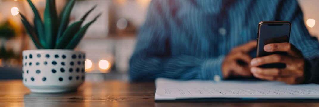 Person scheduling appointments on calendar with phone