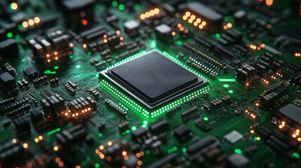 Obraz premium コンピューター上の基盤AI