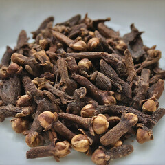 cloves on white background