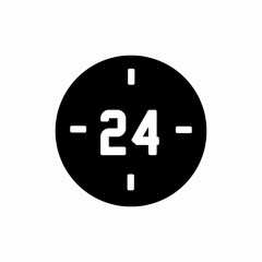 24 hours icon sign vector