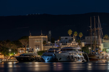 Port of Kos island Greece at night