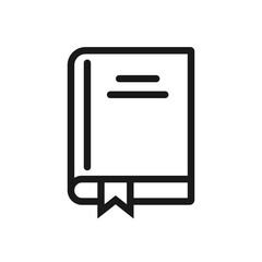 Book - line icon with editable stroke. Simple outline education symbol. Vector illustration