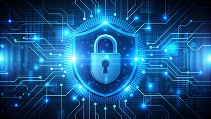 Cyber security biometric finger print background