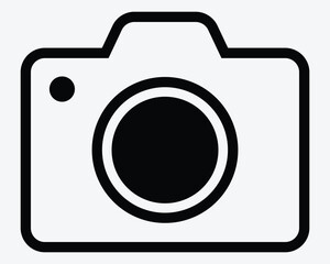 Camera Icon. Camera line Symbol. Camera Icon Silhouette. Photography Camera Symbol Outline Icon.