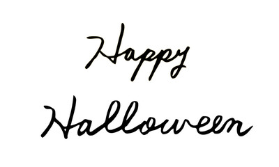 Happy Halloween　ハッピーハロウィン　筆記体　英文字