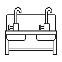 Sink plate  icon vector on white background