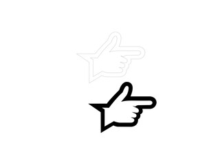 Illustration vector graphic of waiting pointer click icon Cursor Logo Draw an arrow block shape with a rounded flare tip Black Simple flat icon vector image Transparent white background.