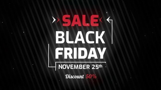 An animation of a colorful black friday background