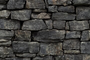 Obraz premium Dark gray stone wall background with an aged texture