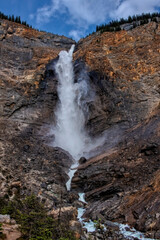 waterfall in the mountains