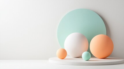 Minimalist Composition of Geometric Shapes and Colors