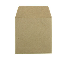 Brown envelope separated on white background