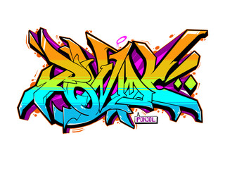 cool wildstyle graffiti font illustration, my own work