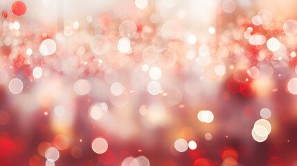 Fototapeta premium Sparkling Red Bokeh Lights Background. Festive Holiday Abstract Texture