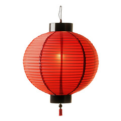 Obraz premium Traditional red chinese lantern isolated on white background
