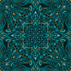 Ethnic, seamless pattern, Indian pattern, vintage geometric, floral, seamless pattern, geometric, tribal, print, textile, fabric, Ethnic Indian Motifs texture  vector
