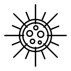 Obraz premium Sea urchin outline icon