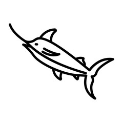 Swordfish outline icon