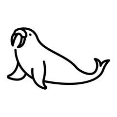 Walrus outline icon