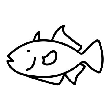 recommend clip art: Trigger fish outline icon