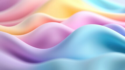 Soft Pastel Waves in Flowing Fabric Texture