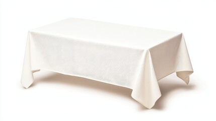 Tablecloth on solid white background, single object