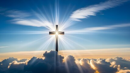 Obraz premium A cross with cloud
