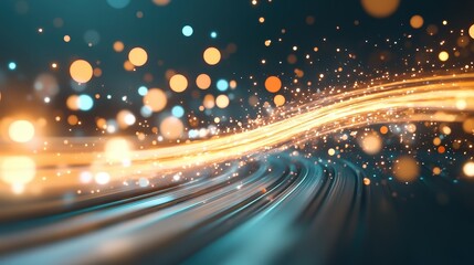 Abstract Flow of Light and Color in Motion