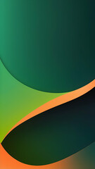 A deep, gradient texture background blending neon green with rich shades of orange, accented by soft-glowing effects.	