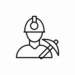 miner worker icon sign vector