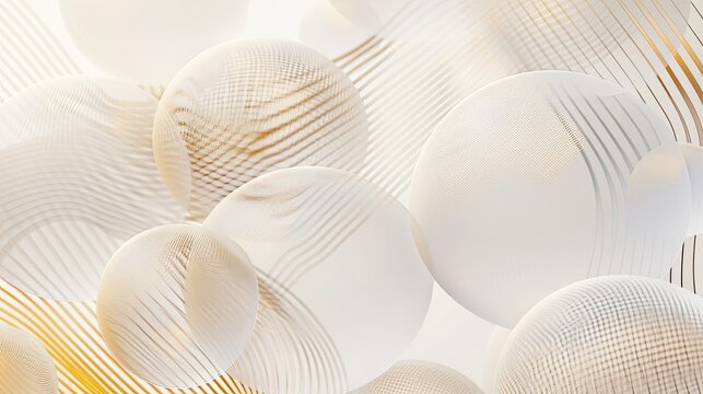 Metallic tones with translucent circles and finely drawn parallel lines