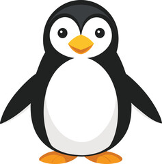 penguin animal cartoon icon vector illustration design graphic flat style.