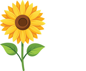 Sunflower icon. Flat illustration of sunflower vector icon for web