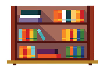 Bookshelf vector illustration isolated on a white background