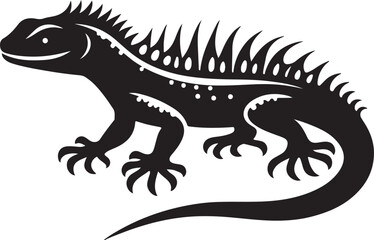 one crocodile silhouette vector illustration