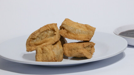 Tahu Bakso, traditional food from indonesia. Made from tofu or tahu wich filled meatballs. Asian culinary tofu meatballs
