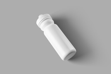 Sport Water Bottle Mockup on Grey Background 