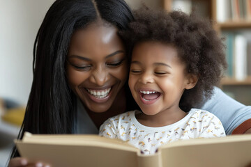 Obraz premium Child Happily Reading Book