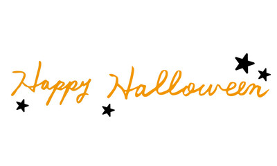 Happy Halloween　ハッピーハロウィン　筆記体　英文字