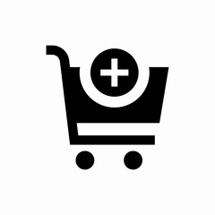 add to cart icon sign vector