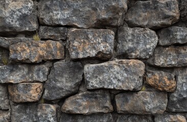 Obraz premium old gray stone wall texture