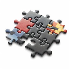 Obraz premium Photograph of a puzzle, challenge for the mind, isolated on a white background