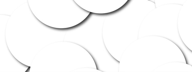 Abstract Seamless white Circle Pattern with soft light white paper circles in design. Light circles template design. Abstract white background with circles and rings in modern design. 