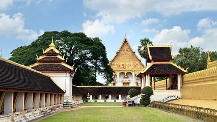 Walkway in the Pha That Luang of Laos
