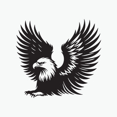 Bold Eagle Silhouette illustration design.