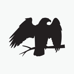 Bold Eagle Silhouette illustration design.